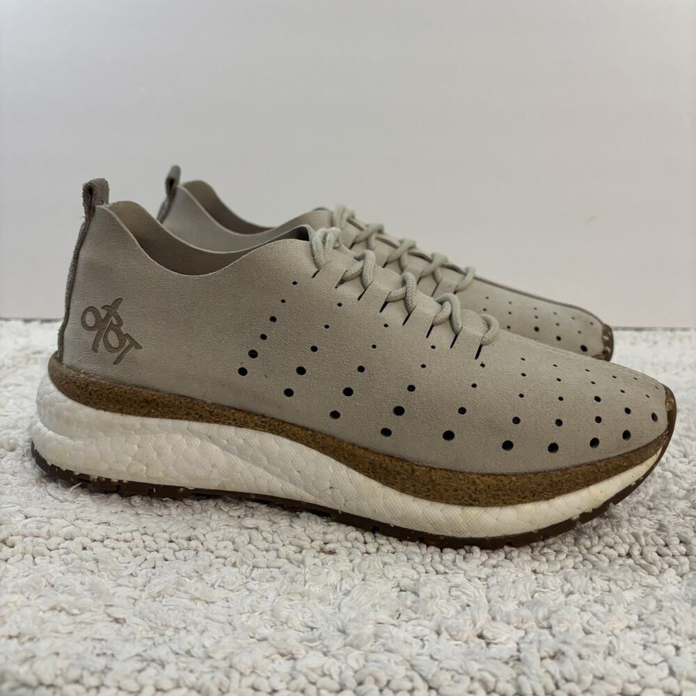 OTBT Women's Alstead Sneaker Gold Suede Perforated Lace Up Comfort Shoe 6M